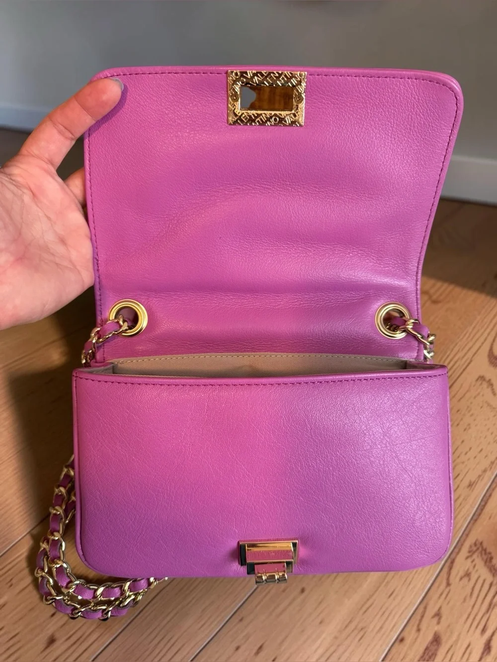 Valentino by Mario Valentino Beatriz Embossed Leather Shoulder Bag